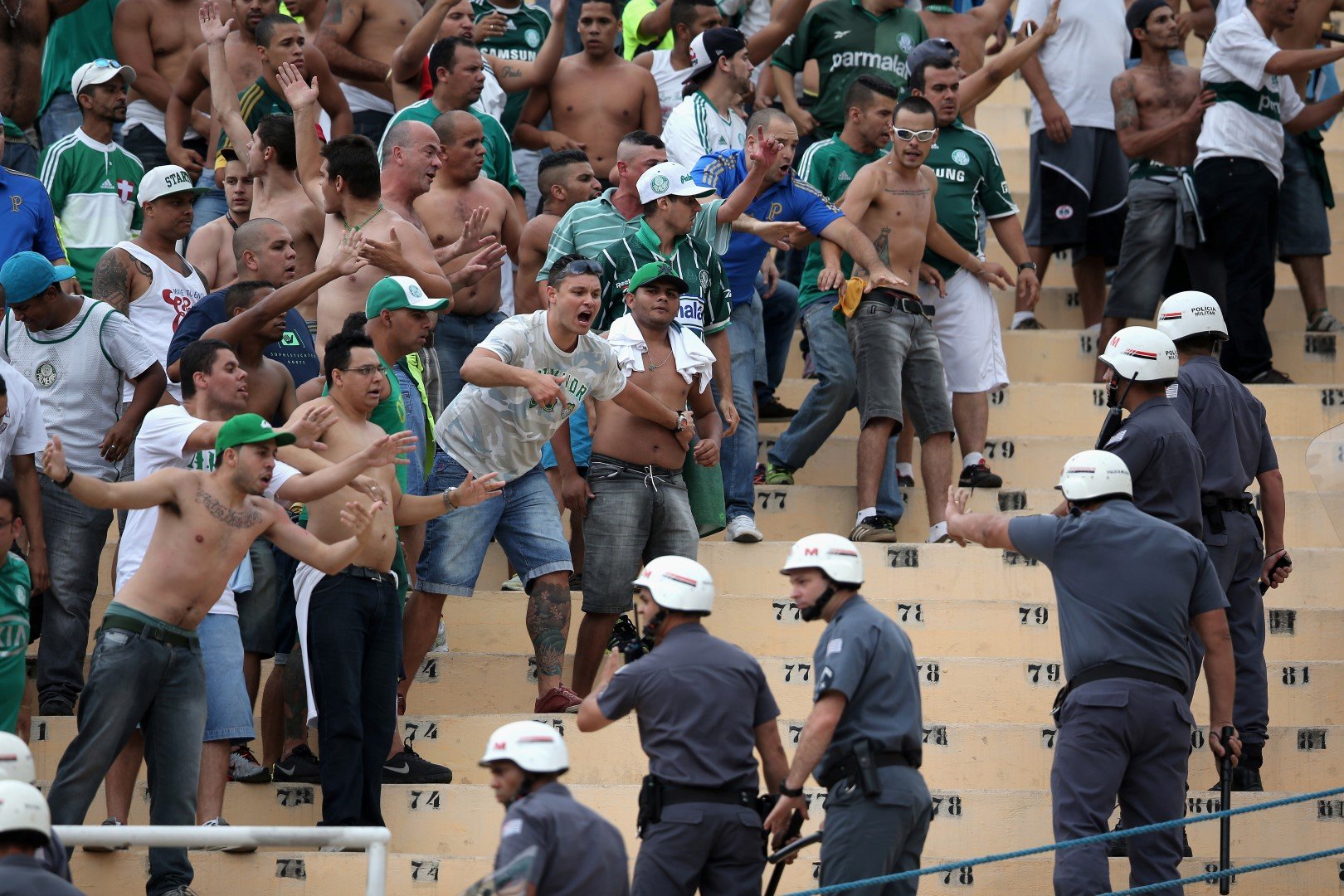 Ултрасите на Палмейрас няма как да останат по-назад - почти всеки мач минава в напрежение между тях и полицията