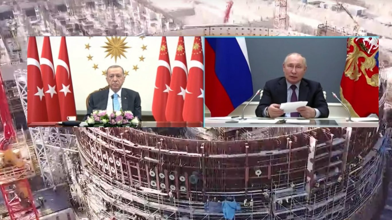 Ердоган и Путин откриха дистанционно АЕЦ "Аккую" - "най-голямото съвместно капиталовложение на Турция и Русия"