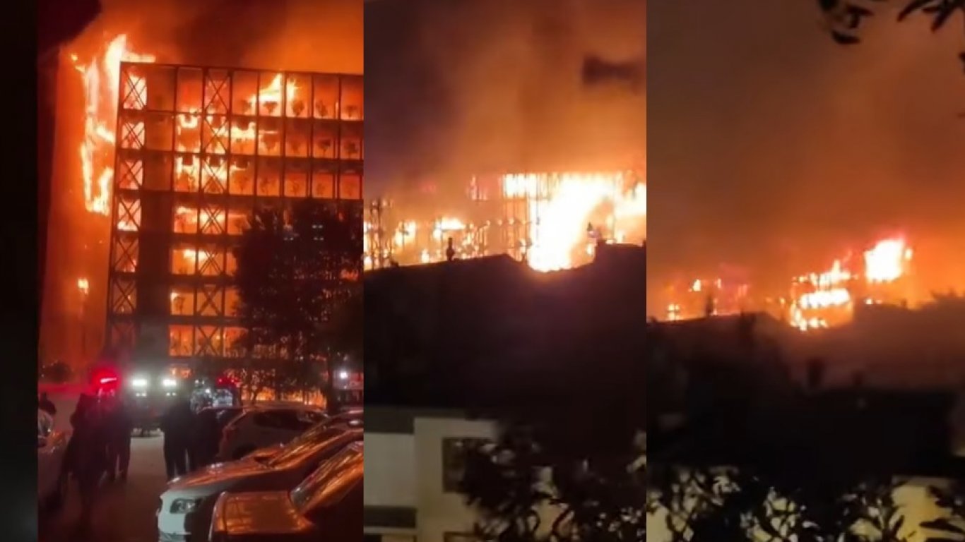 Пожар обхвана луксозен комплекс в Измир, 7 души са пострадали (видео)