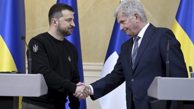 На пресконференция в най новата страна членка на НАТО Финландия Зеленски