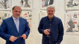 Найден Тодоров откри изложбата на Чавдар Гюзелев в галерия "София" в Лондон
