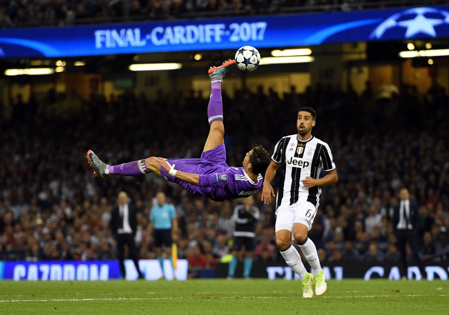 Кристиано Роналдо срещу Ювентус с екипа на Реал, финал в Шампионската лига от 2017 г. (4:1)