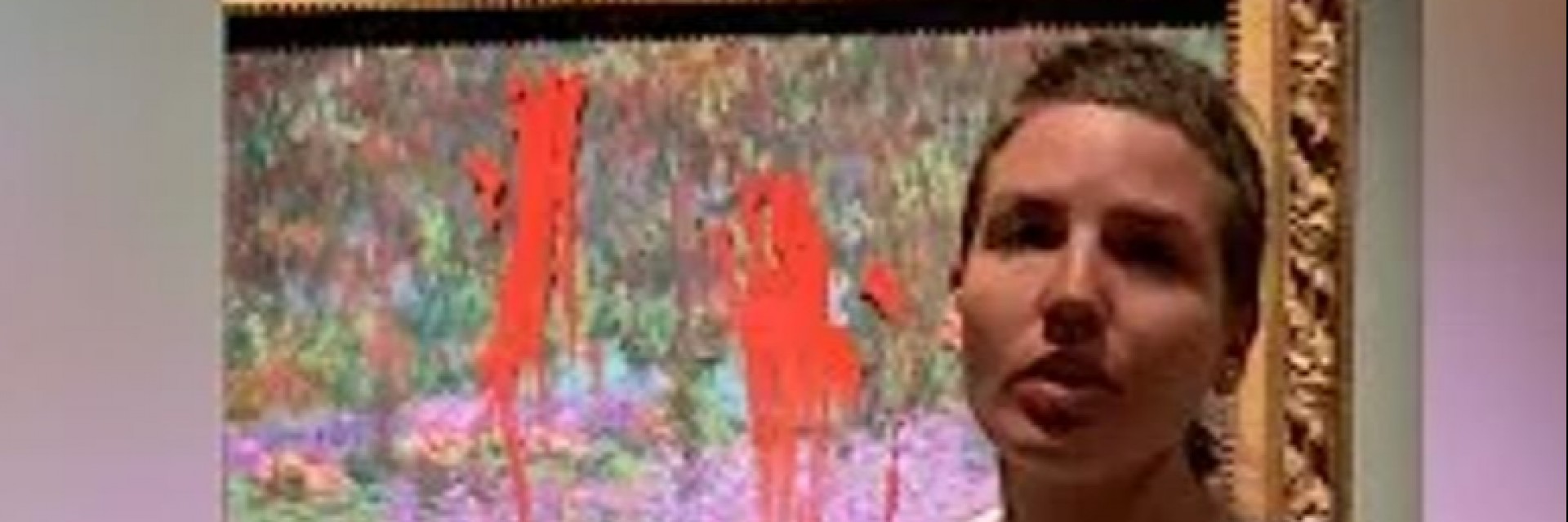 Екоактивисти заляха с боя картина на Моне и се залепиха за рамката й в музей в Стокхолм