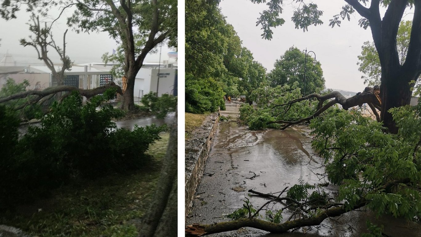 9 г. след бедствието в Аспарухово: Отново дъжд и силен вятър във Варна (снимки/видео)