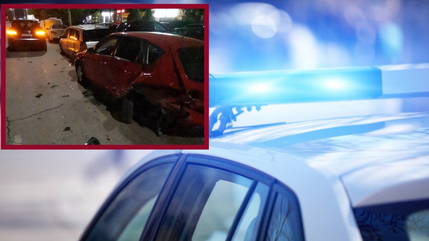 Младеж с БМВ удари 5 паркирани коли в Пловдив след гонка с връстник с "Порше"