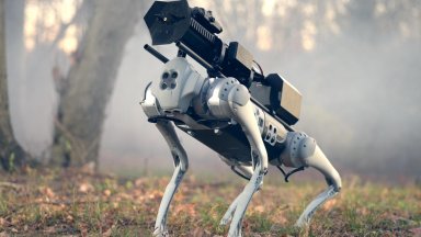Американската армия е започнала тестове на кучета-роботи, оборудвани с малки оръжия