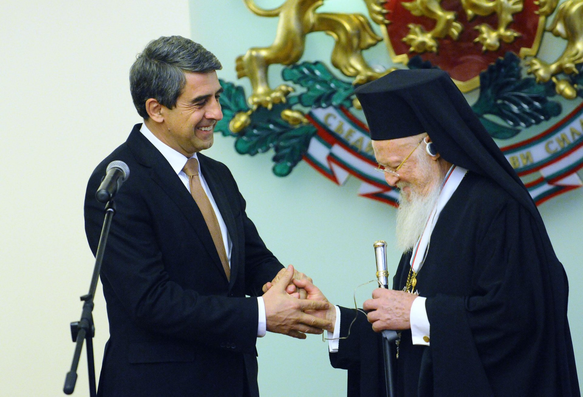 Президентът връчва орден „Стара планина” I степен на Вселенския патриарх Вартоломей 