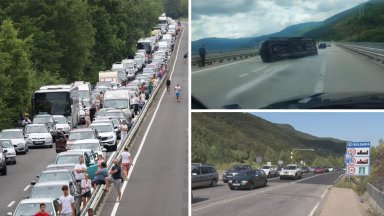 След като беше няколко часа затворен пътят Бургас Созопол вече е