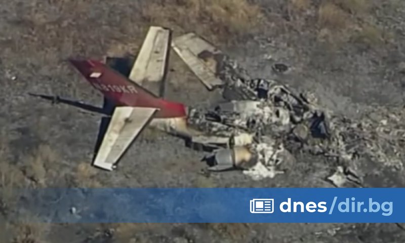 Летателният апарат Чесна С550 се е разбил на поле и
