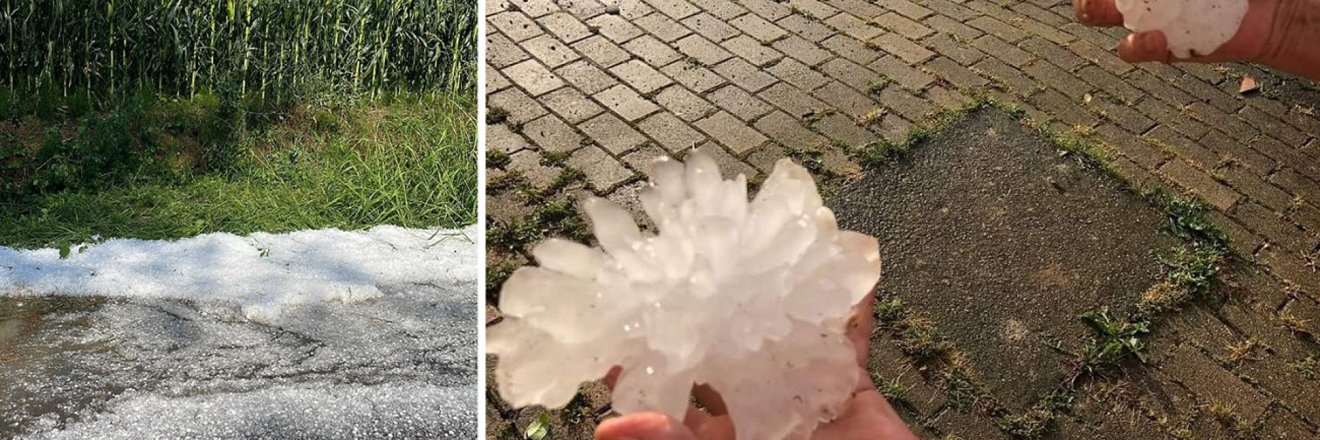Невиждана градушка удари части от Италия, страната остава в плен на жегата (снимки/видео)