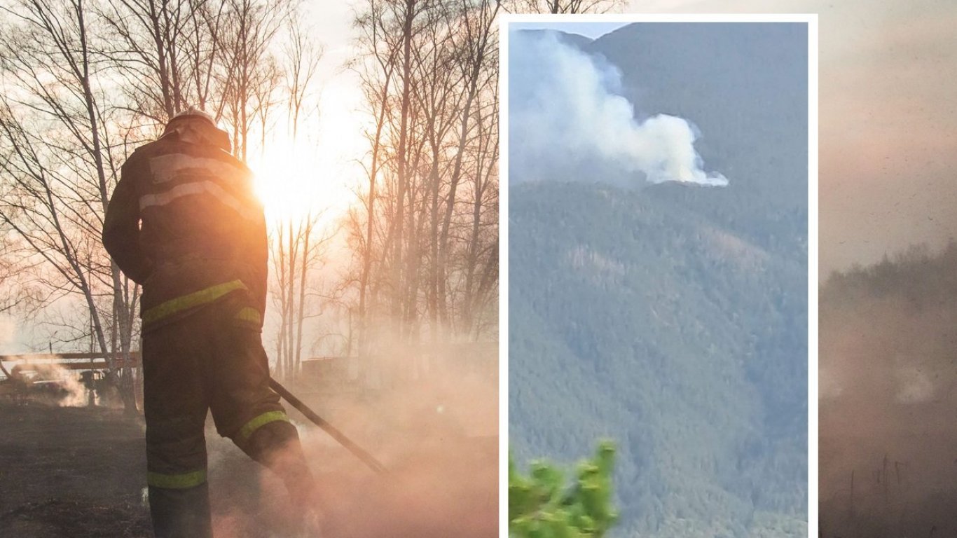 Голям пожар в Рила: Гори борова гора в труднодостъпна местност