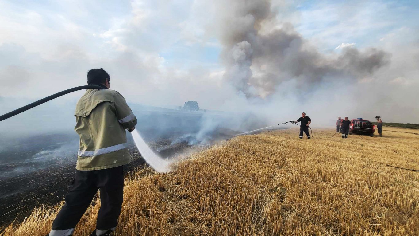 Огнеборци и военни накрак заради големите пожари, най-тежко е положението в Хасковско