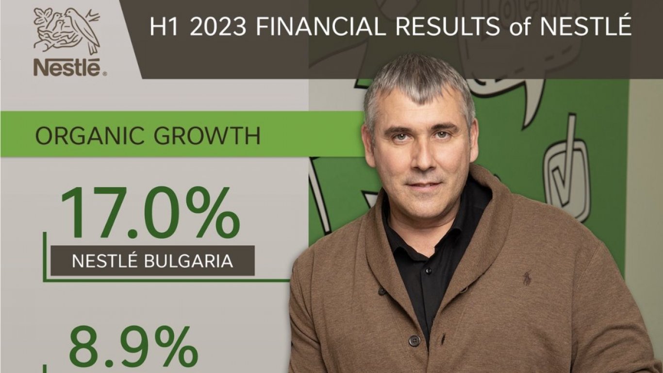Нестле Групата отчита органичен ръст от 8,7% за първата половина на 2023 г. и актуализира прогнозата за годината с очаквания за по-висок ръст на органичните продажби