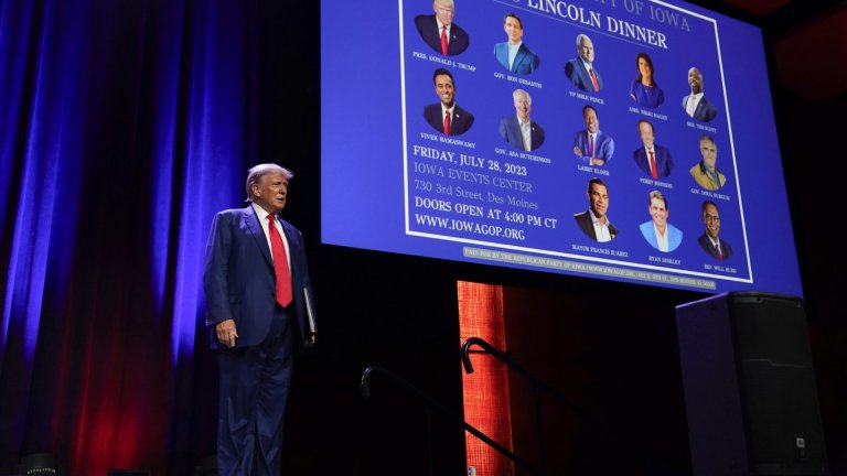 Тръмп и съперниците му за президентската номинация на републиканците се събраха в Айова