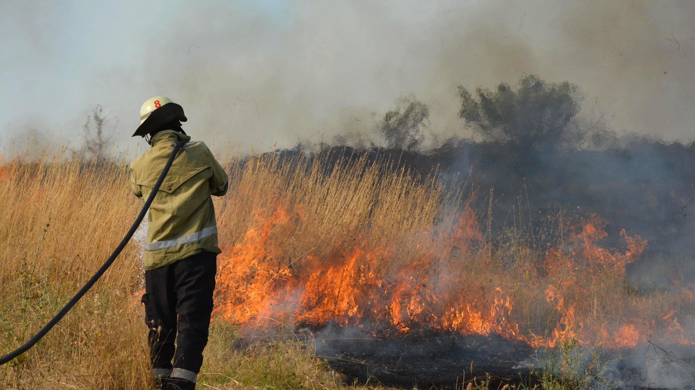 Пожар затвори пътя от Каблешково към Слънчев бряг