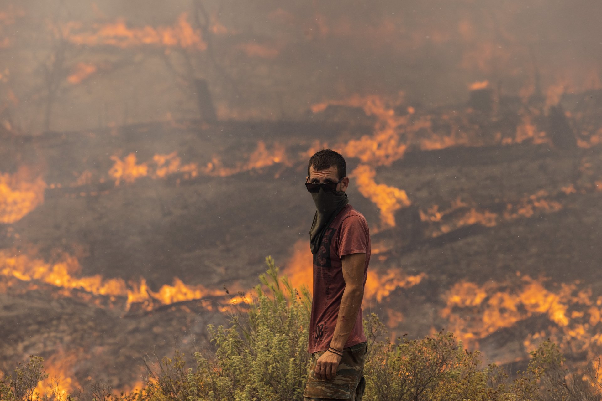 Гърция се бори с около 63 пожара в цялата страна по време на интензивна гореща вълна. 