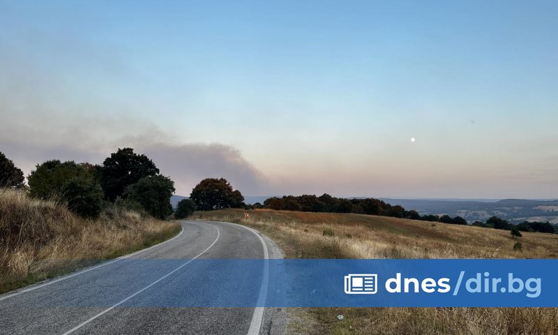 Огънят в Източните Родопи пламна днес следобед в стърнища, смесени