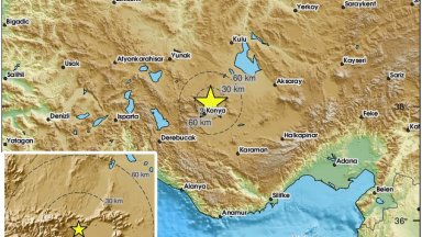 Земетресение от 5 по Рихтер предизвика паника в централния турски град Коня (видео)
