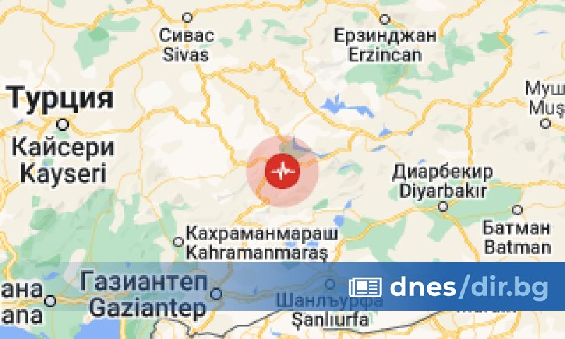 По-рано днес Европейско-средиземноморският сеизмологичен център (EMSC) съобщи, че трусът е