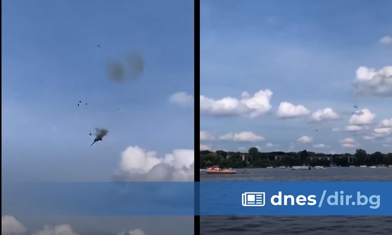 Изтребителят е паднал на паркинга на жилищен комплекс в град