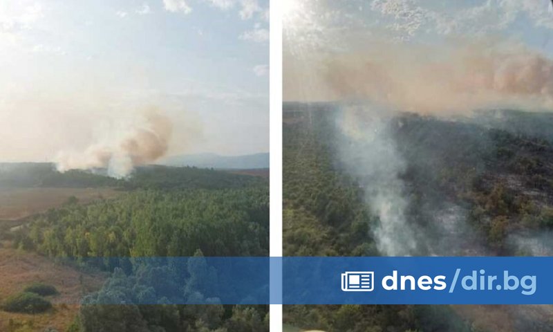 На помощ на екипите огнеборци от Пловдив в гасенето на