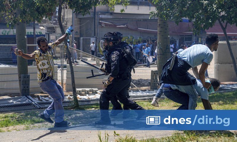 Сблъсъците избухнаха вчера, когато протестът срещу събитие, организирано от еритрейското