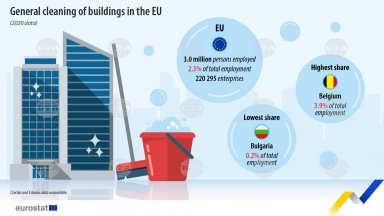 България е на последно място в ЕС по дял на хигиенистите на офиси от заетите в реалния сектор
