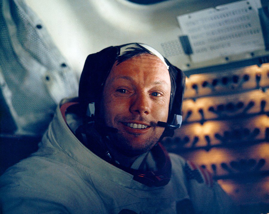 Астронавтът Нийл Армстронг, 20 юли, 1969 г.