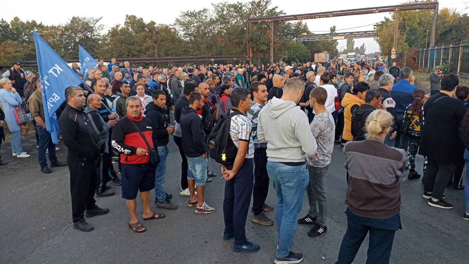 На 29 септември протестиращи миньори и енергетици блокираха главни пътни артерии в област Стара Загора