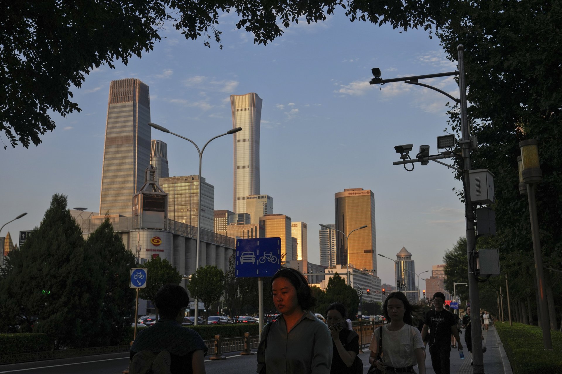Изглед към бизнес квартала на Пекин