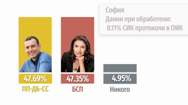 При 8.11% обработени протоколи в ЦИК: Васил Терзиев води със 73 гласа пред Григорова