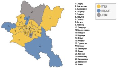 ПП-ДБ получава още 17 кметове в София, ГЕРБ печели само в три района
