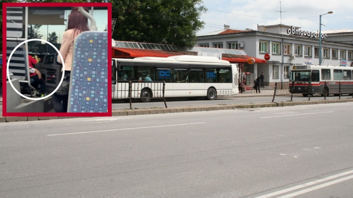 Дете шофира автобус с пътници от градския транспорт в Пловдив (видео)