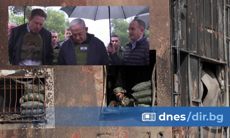 Нетаняху го заведе в кибуц, атакуван от бойци на Хамас