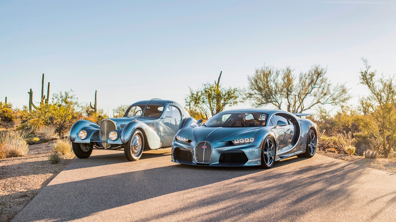 Bugatti създаде уникален Chiron Super Sport в стила на Type 57 SC Atlantic