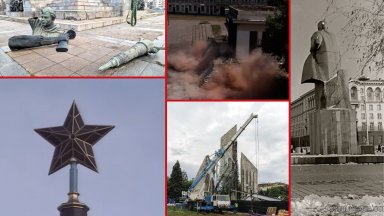 Столицата на демонтажите: От петолъчката, през Ленин, мавзолея и "1300 г. България", до ПСА