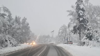Снегът се върна и токът спря на много места в Западна България и в Родопите