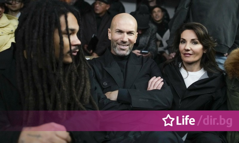La légende du football Zinedine Zidane a attiré l'attention lors d'un défilé de mode
