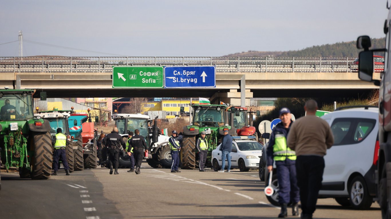 Тричасови пътни блокади: Разляха мляко на "Дунав мост", изкараха кози на АМ "Струма"