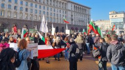 Димки, животинска тор, гърмежи пред КС и МС: "Възраждане" протестира заради референдума за лева