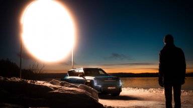 Kia EV9 даде ток на огромно временно слънце в Норвегия