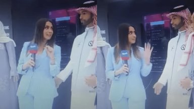 Първият саудитски хуманоиден робот опипа репортерка (видео)