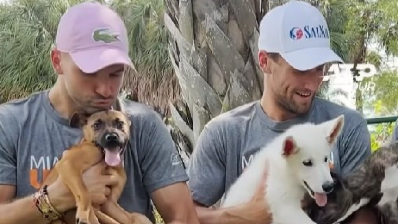 Григор показа любовта си към животните преди Мастърса в Маями (видео)