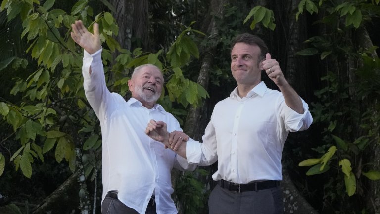 Мемета "ожениха" Макрон и Лула да Силва, френският президент потвърди: Това беше сватба
