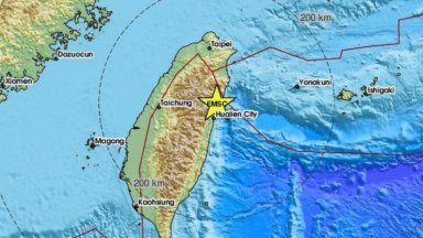 Епицентърът е бил на дълбочина 10 км и на 25