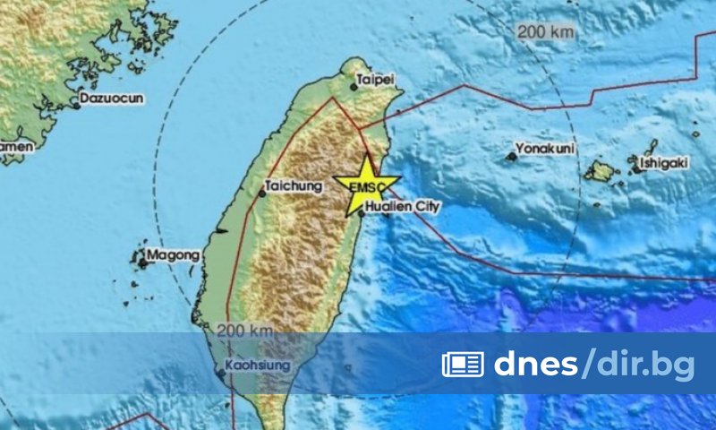 Епицентърът е бил на дълбочина 10 км и на 25