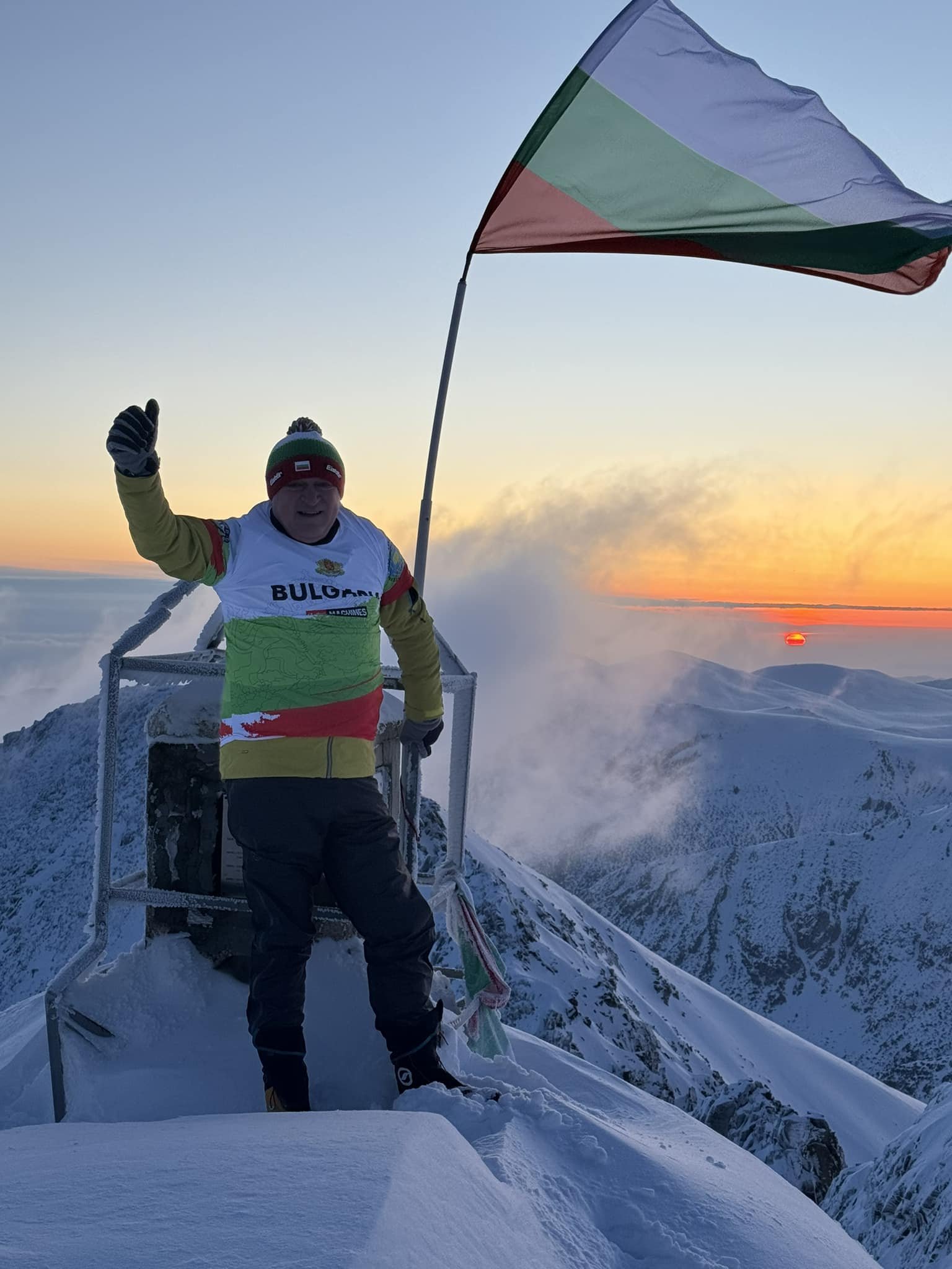 Димитър Главчев на връх Мусала на 3 март 2024 г.