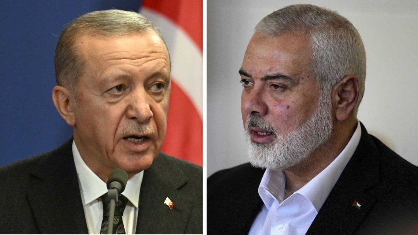 Ердоган посрещна лидера на "Хамас" в двореца "Долмабахче" в Истанбул