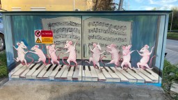 "Котешкия марш" или мишки танцуващи хоро в центъра на София