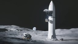 НАСА показа как ще изглежда Starship на Луната